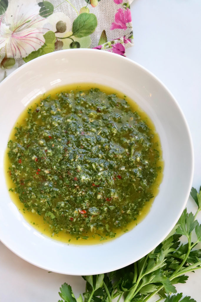 South American Parsley and Cilantro Chimichurri Slice of Jess