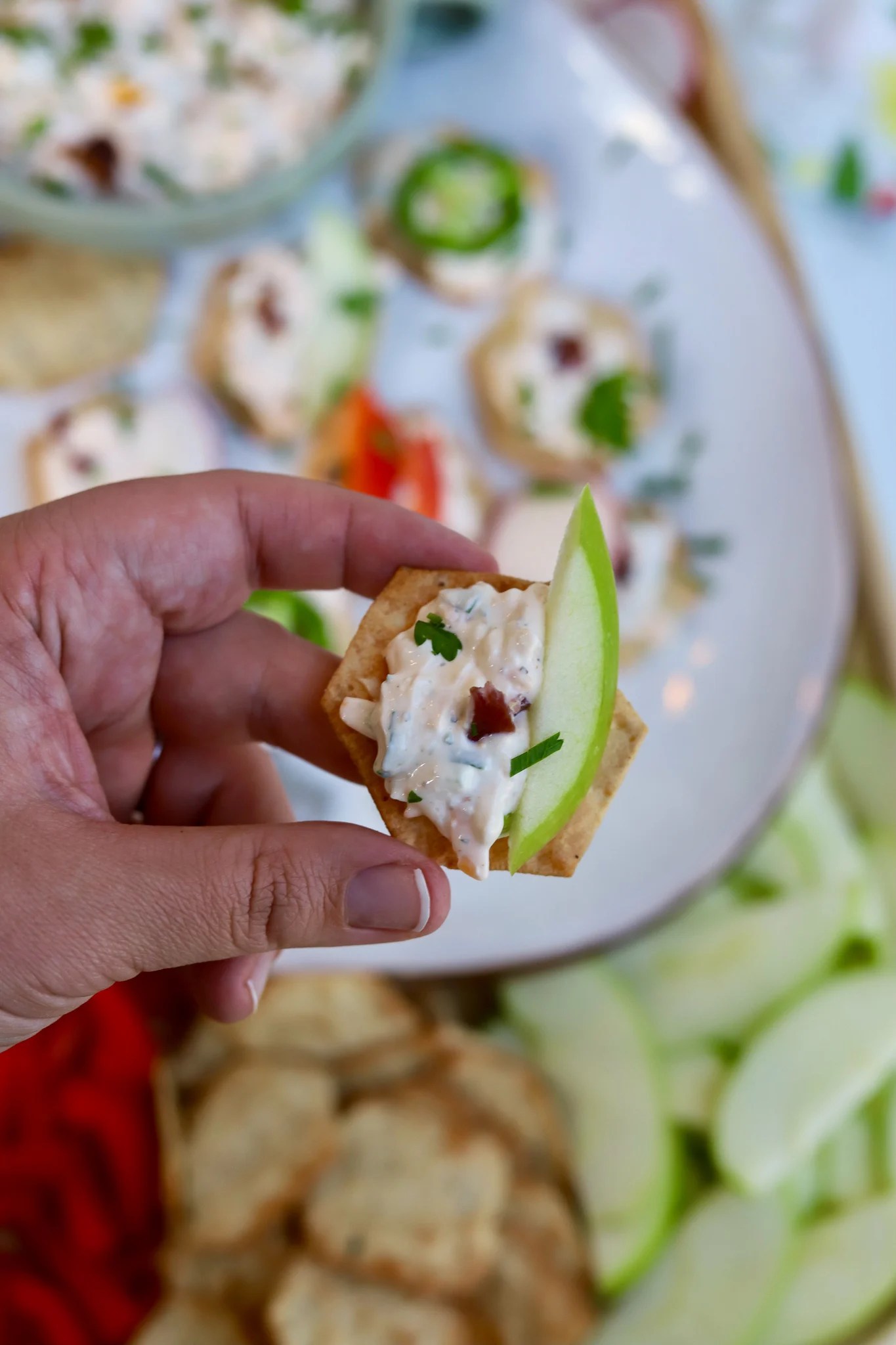 Bacon, Scallion and Cream Cheese Dip For Crackers Slice of Jess