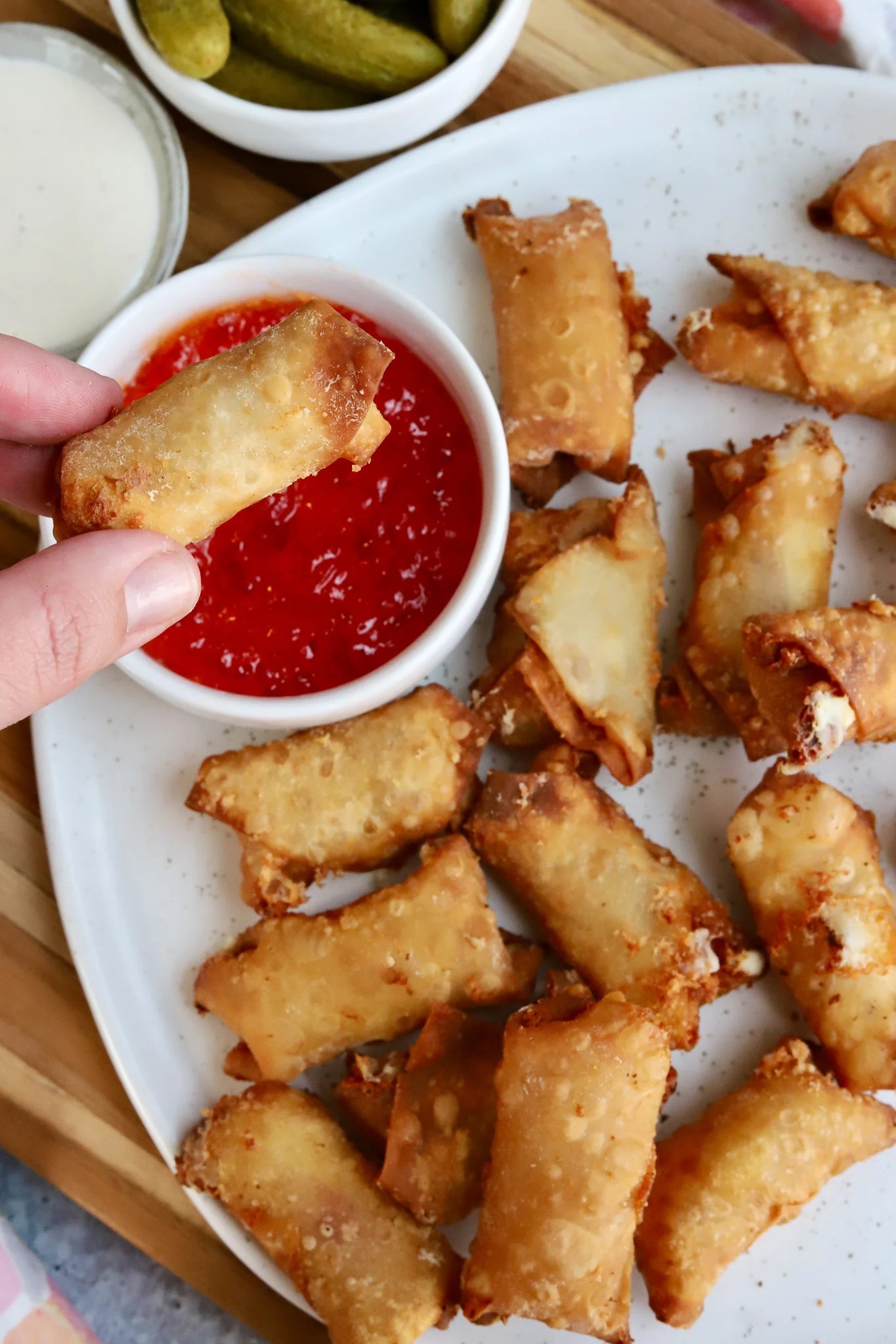 Genoa Salami and Cream Cheese Stuffed Wontons Slice of Jess