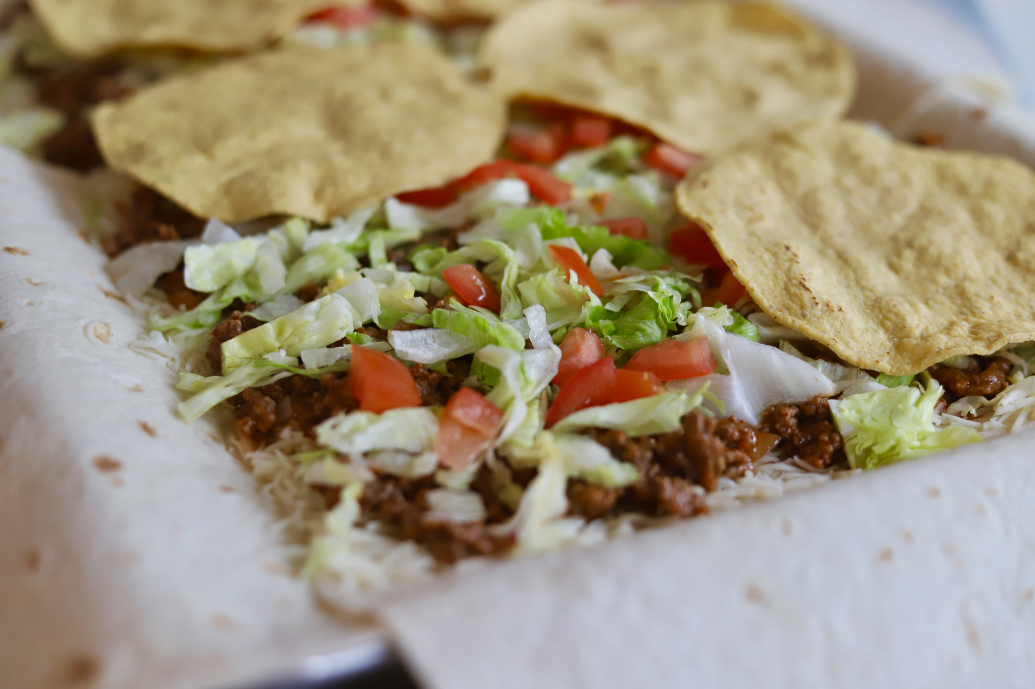 Beef Enchilada Crunchwrap Supreme Recipe Slice of Jess