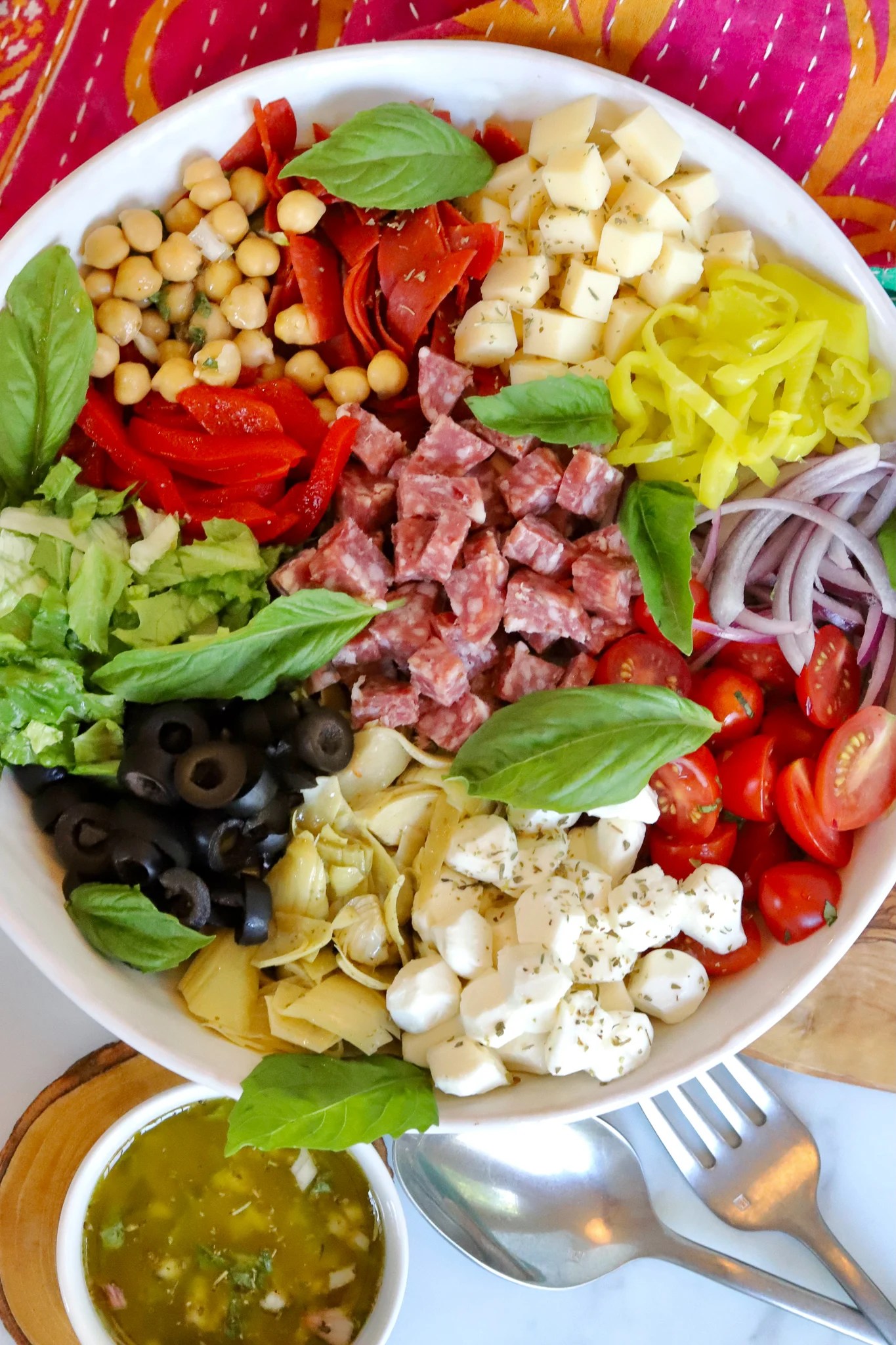 Homemade Antipasto Salad Recipe with Tangy Dressing Slice of Jess