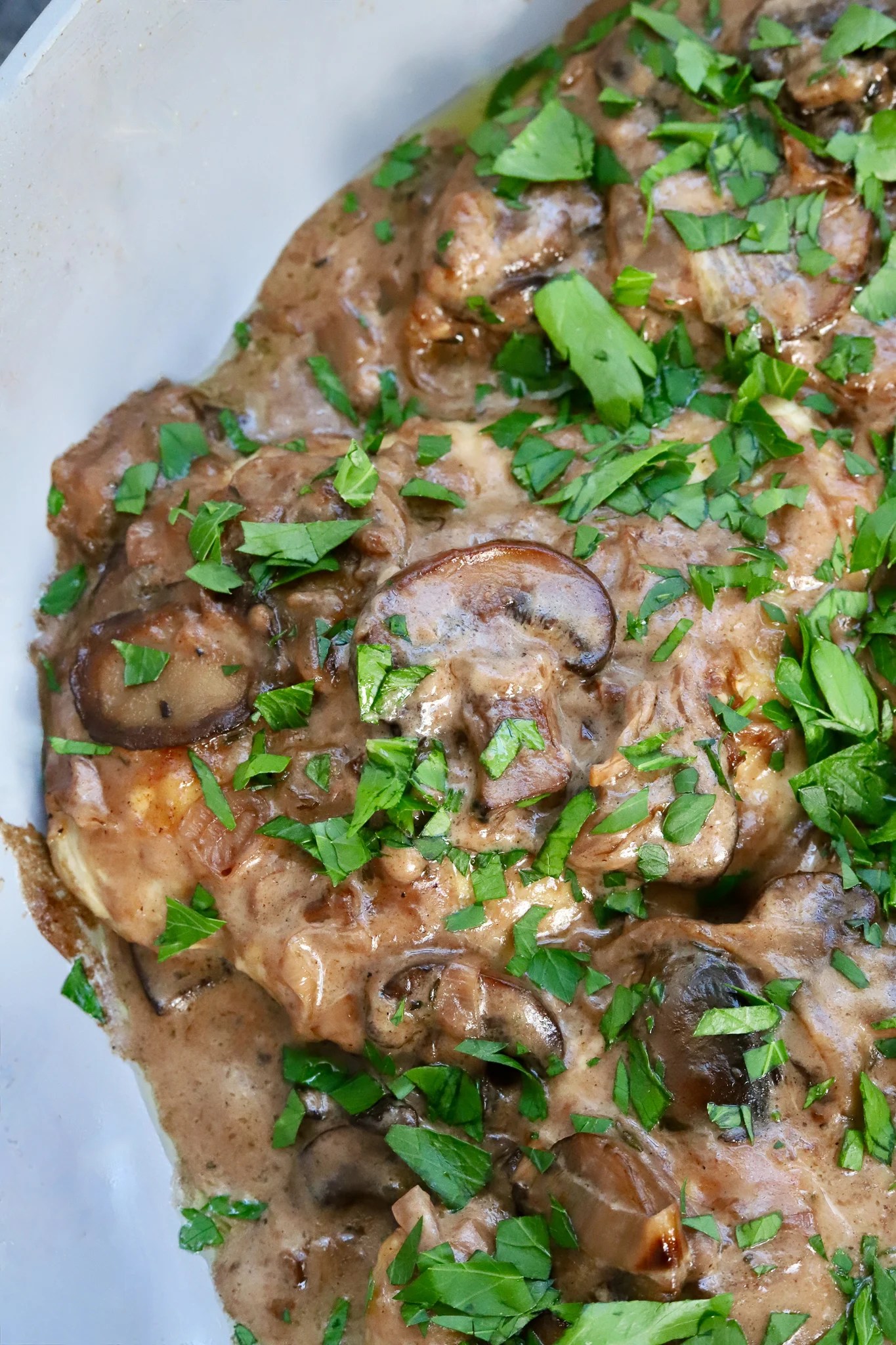 Creamy Sherry Vinegar Chicken and Mushroom Recipe Slice of Jess