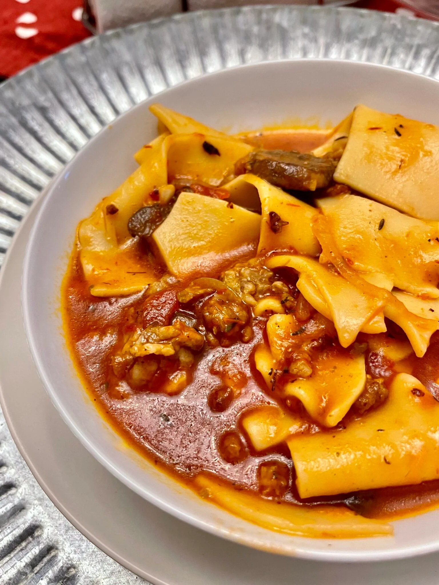 Beef and Mushroom Lasagna Soup Recipe Slice of Jess