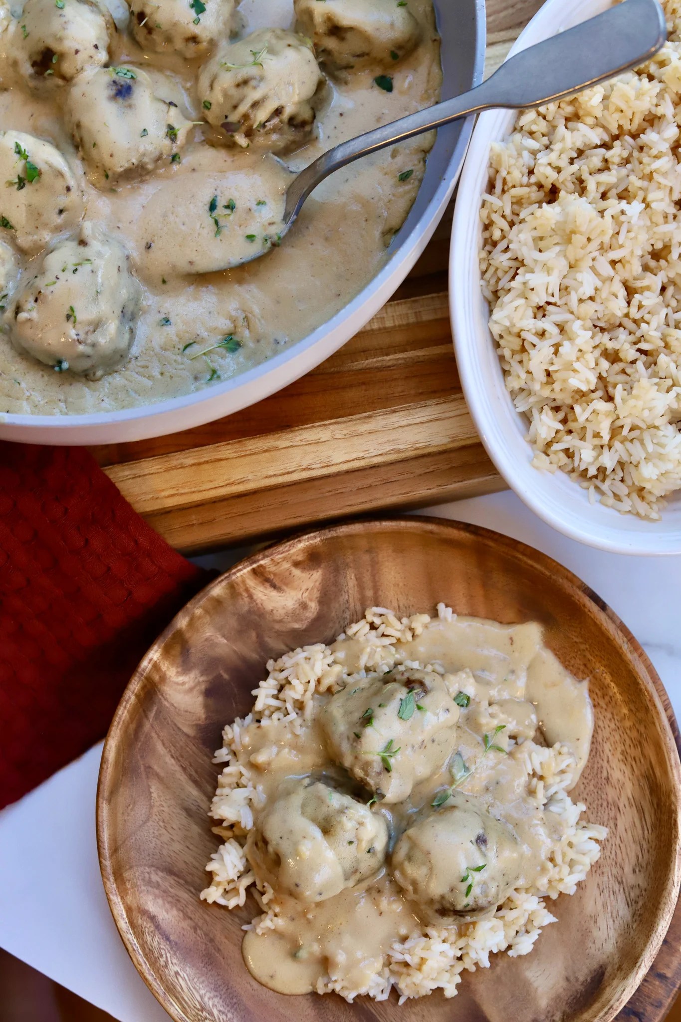 Pan Fried Easy Swedish Meatballs with Gravy Slice of Jess