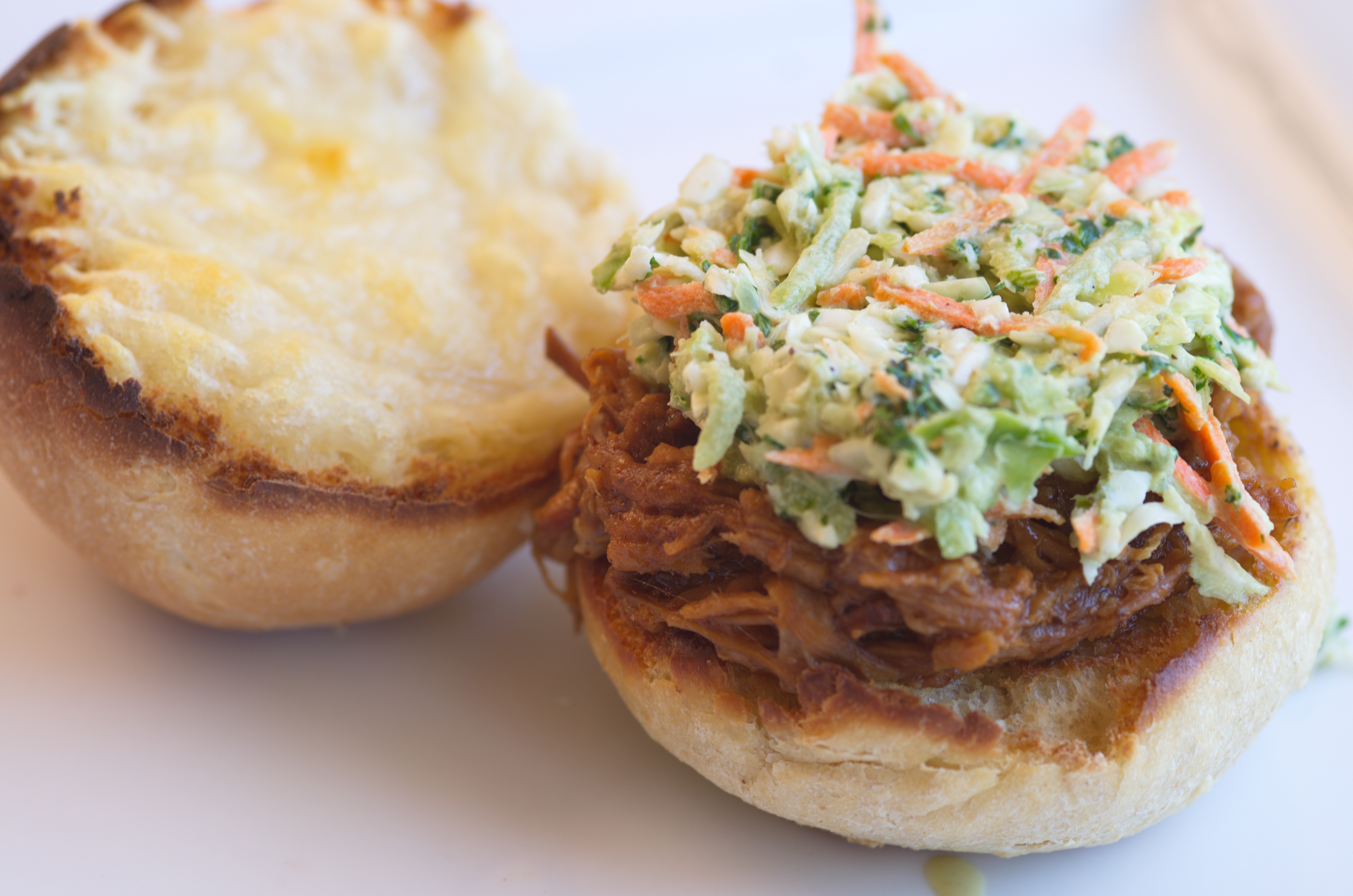 Pulled Pork Slider with Kale Slaw & Swiss Slice of Taste