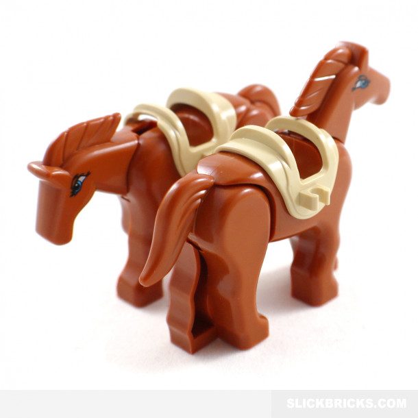 Building Block Horses x6 Slick Bricks