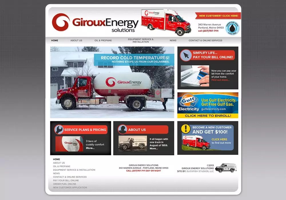Giroux Energy Solutions SlickFish Studios A creative Maine website