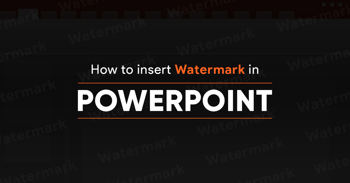How to Insert Watermark in PowerPoint SlideBazaar