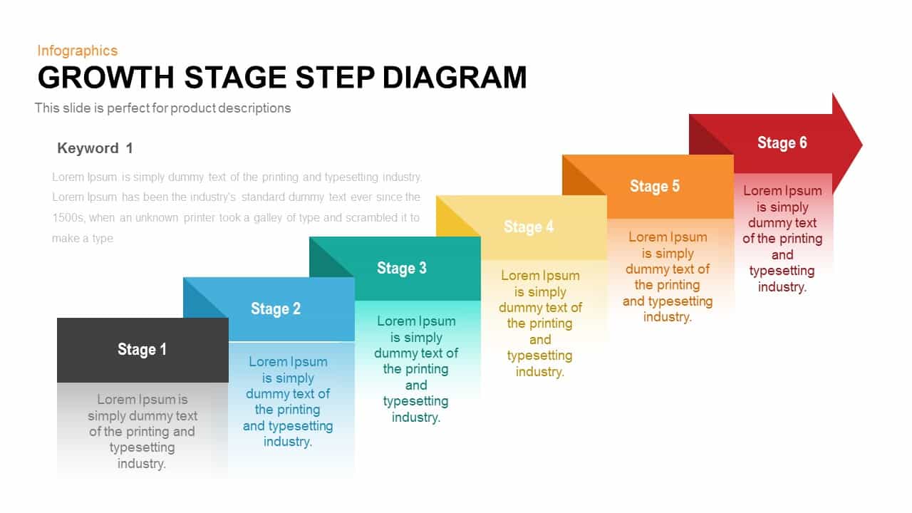 Growth Stage Step Diagram Template for PowerPoint and Keynote