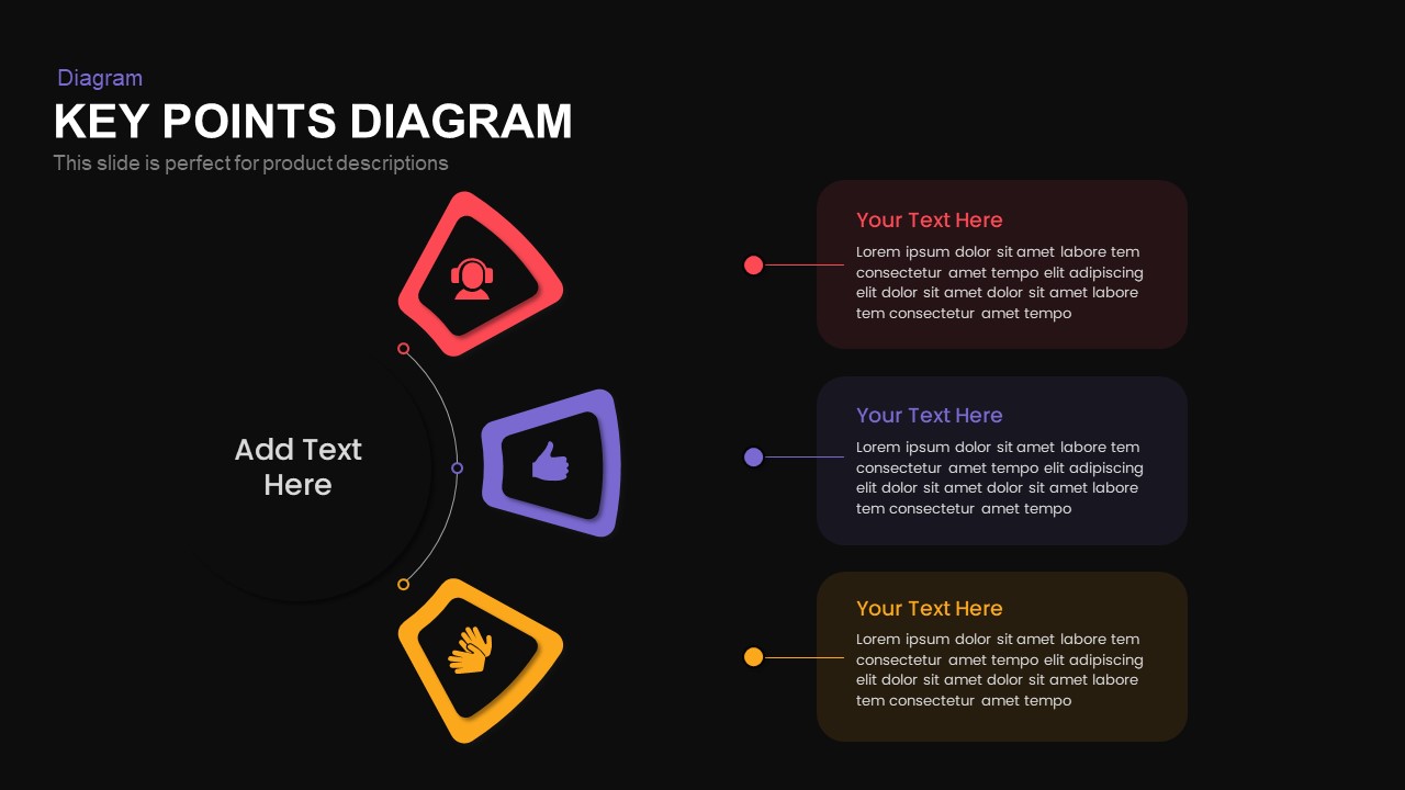 Key Points PowerPoint Presentation Diagram and Keynote