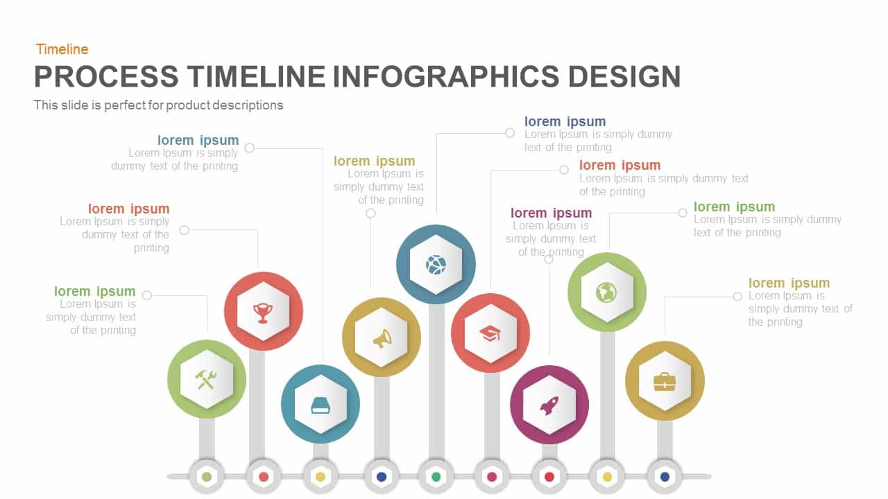 Process Timeline Infographic Template for PowerPoint and Keynote