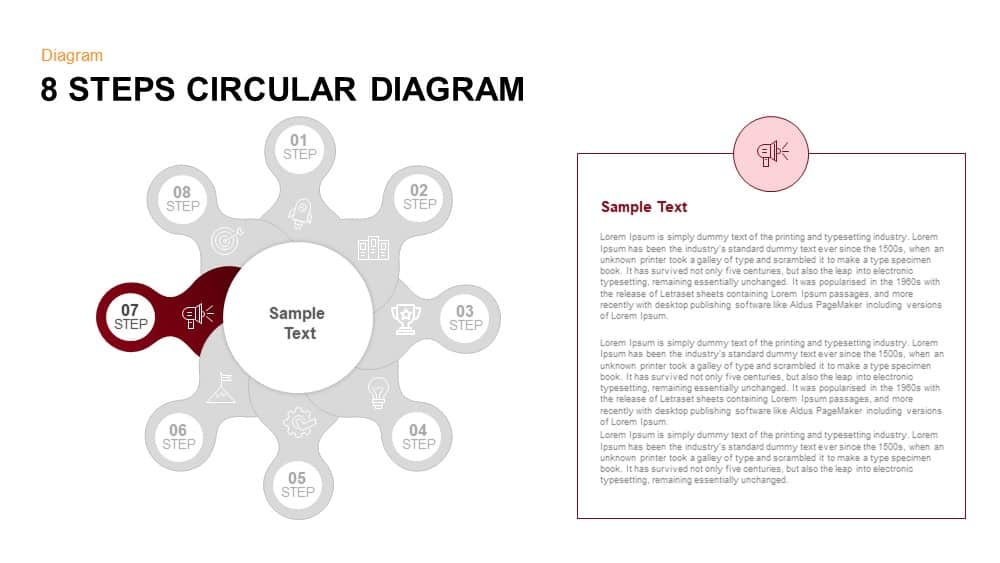 8 Steps Circular Diagram PowerPoint Template and Keynote Slide 8 Steps Circular Diagram PowerPoint Template and Keynote Slide