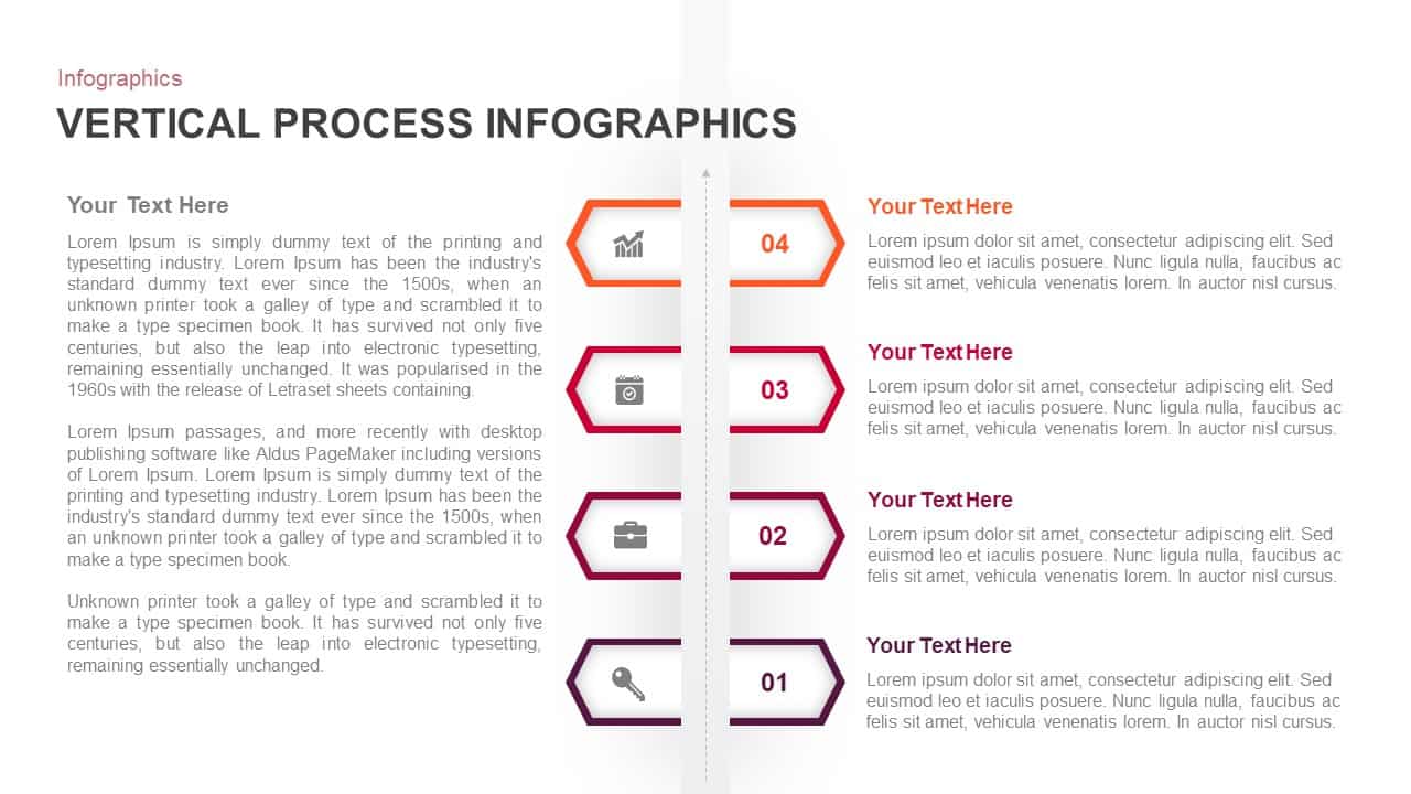 4 Step Vertical Process PowerPoint Template Slidebazaar