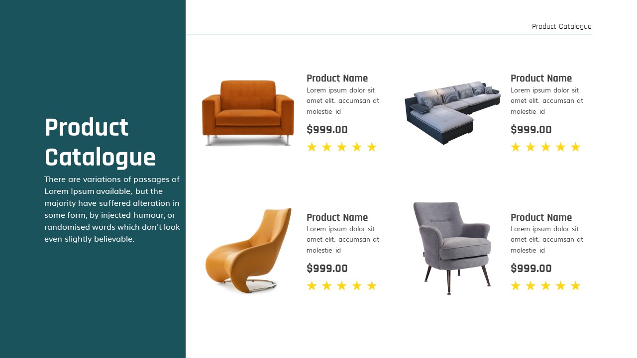 Product Catalogue PowerPoint Template Slidebazaar