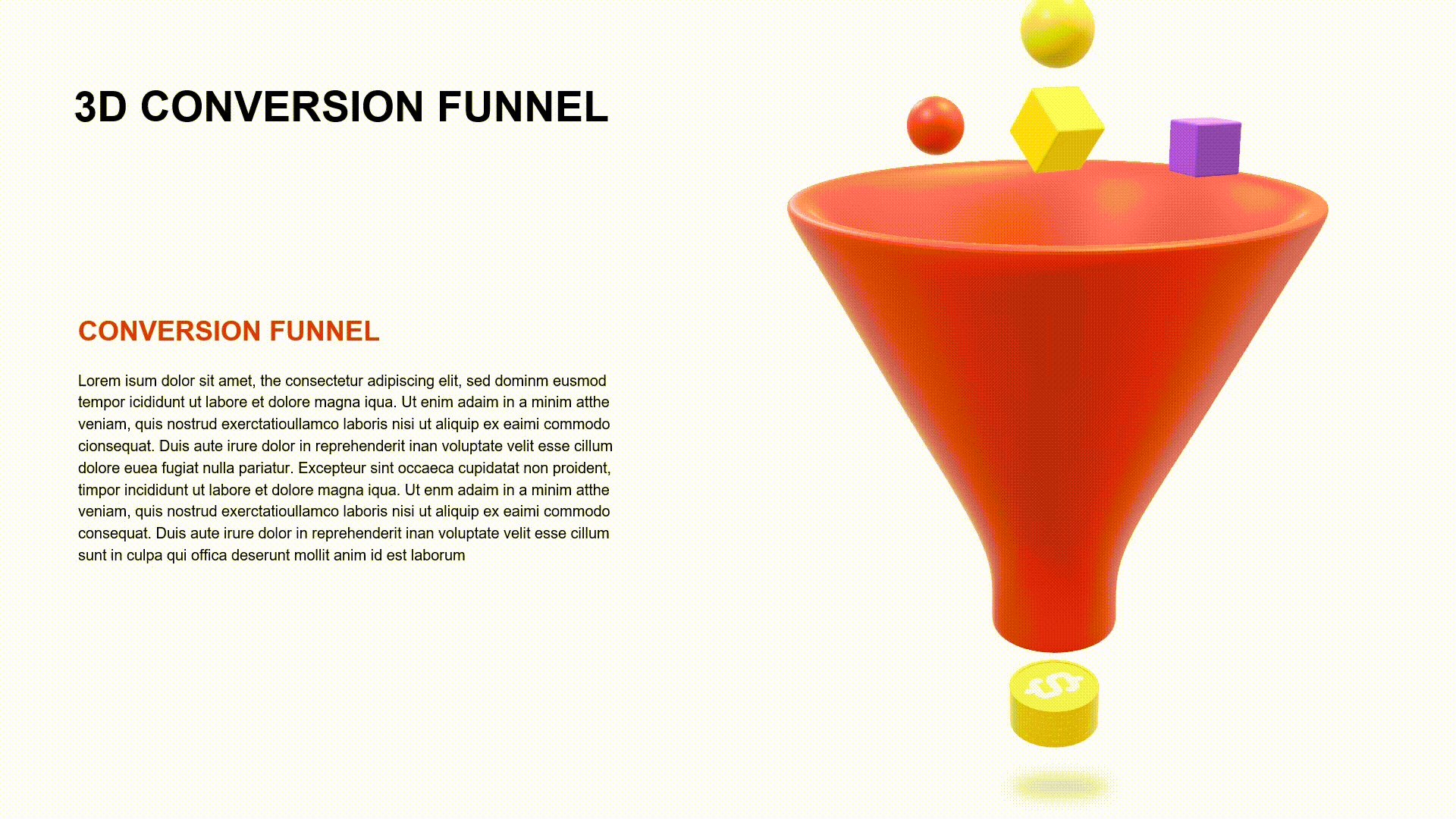 3D Funnel PowerPoint Template Slidebazaar