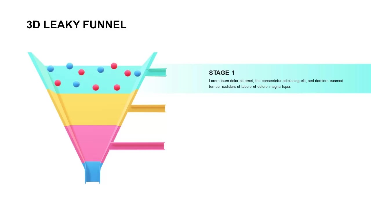 3 D Funnel Template Slidebazaar