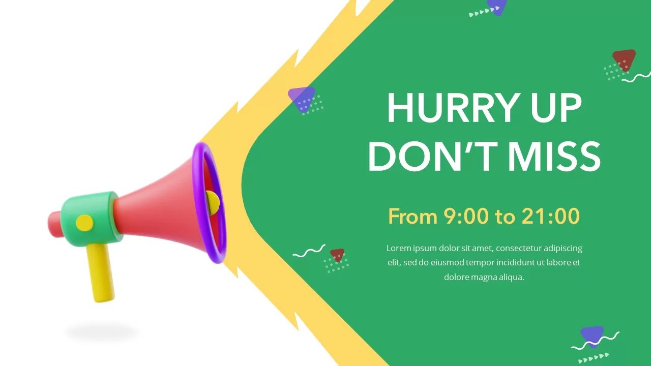 Announcement Templates Animated SlideBazaar