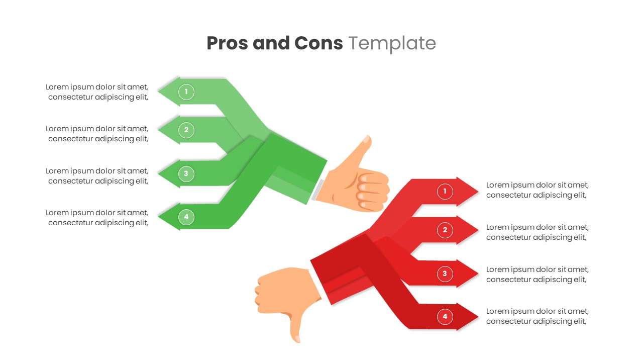 Pros and Cons template SlideBazaar