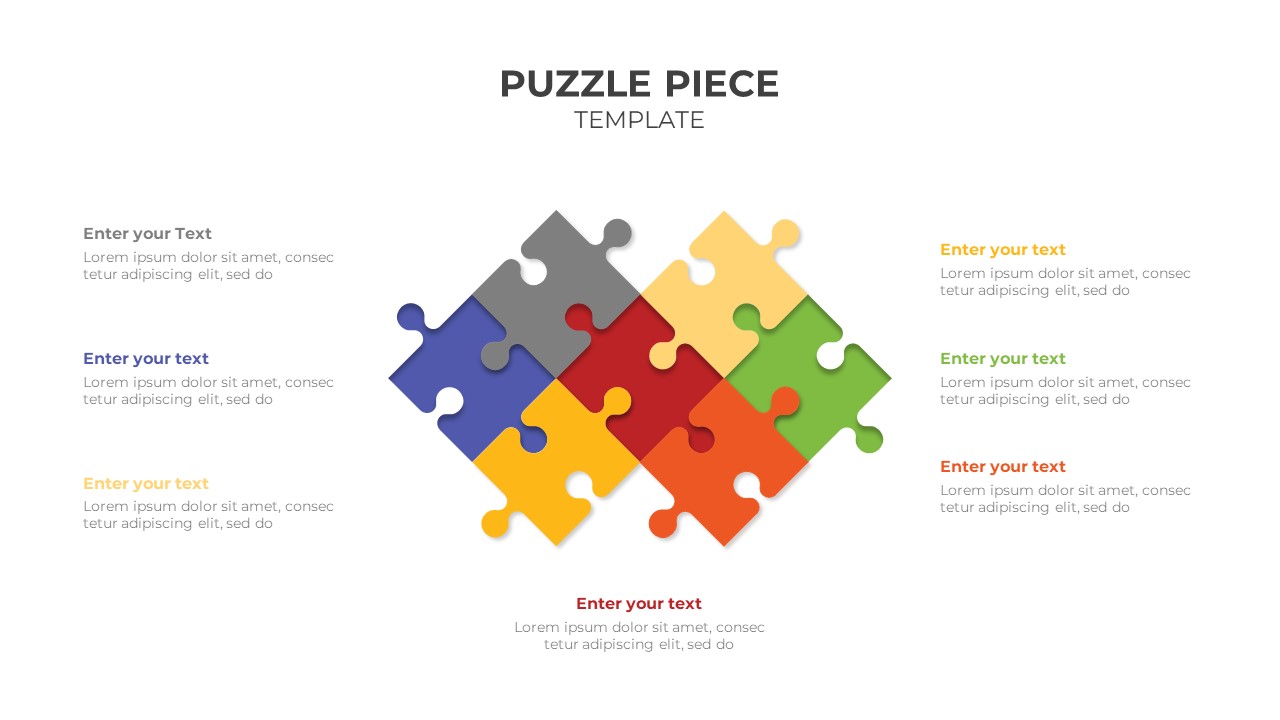 Puzzle Piece Template for Presentation SlideBazaar
