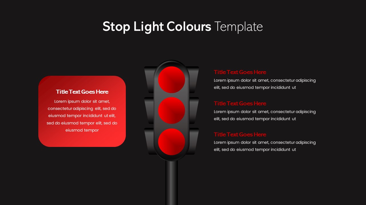 Traffic Lights Template SlideBazaar