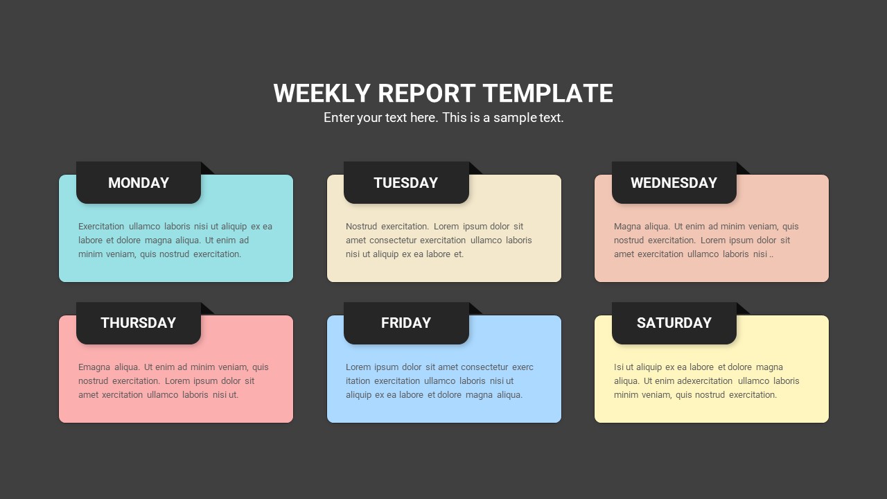 Weekly Report Template SlideBazaar