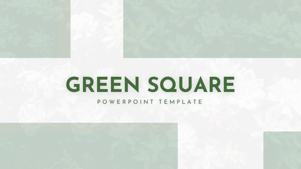 Green Square Business PowerPoint Template