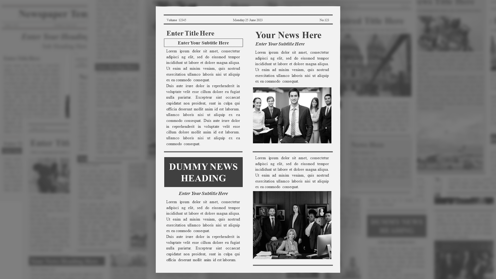 Newspaper Template SlideBazaar