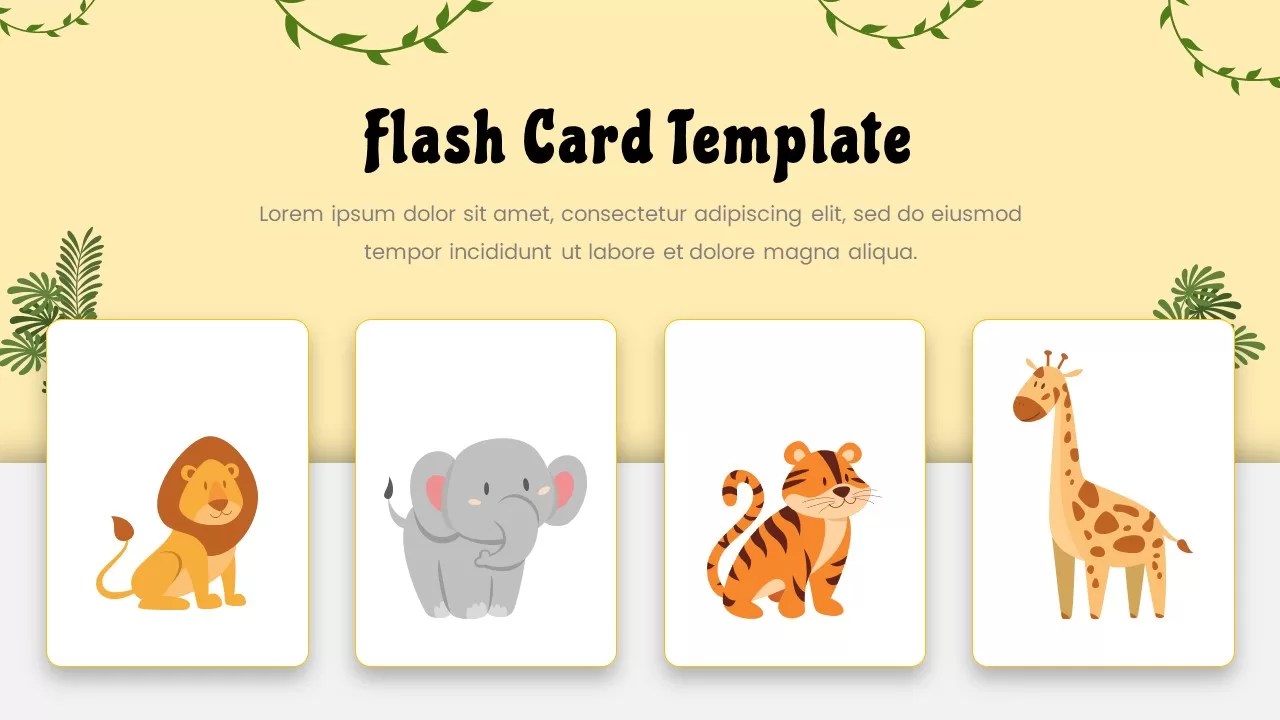 Interactive Flash Card Template for Kids SlideBazaar