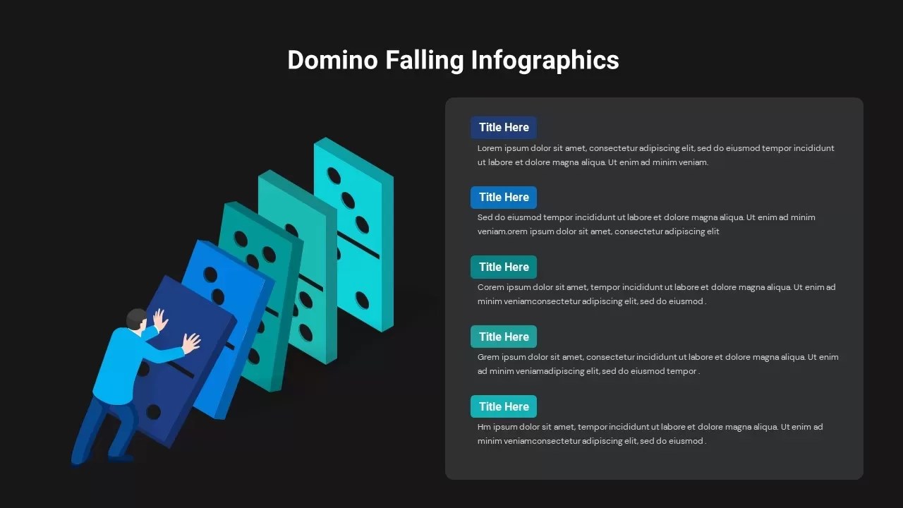 Domino Falling Infographics SlideBazaar