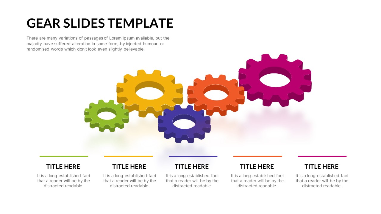 Gear Slide Template For PowerPoint SlideBazaar