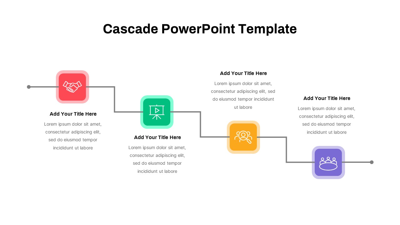 Cascade Infographics PowerPoint Template
