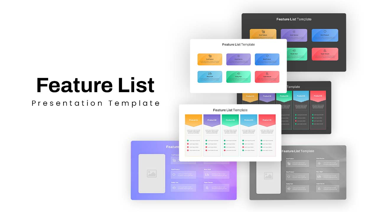 Feature List PowerPoint Template SlideBazaar