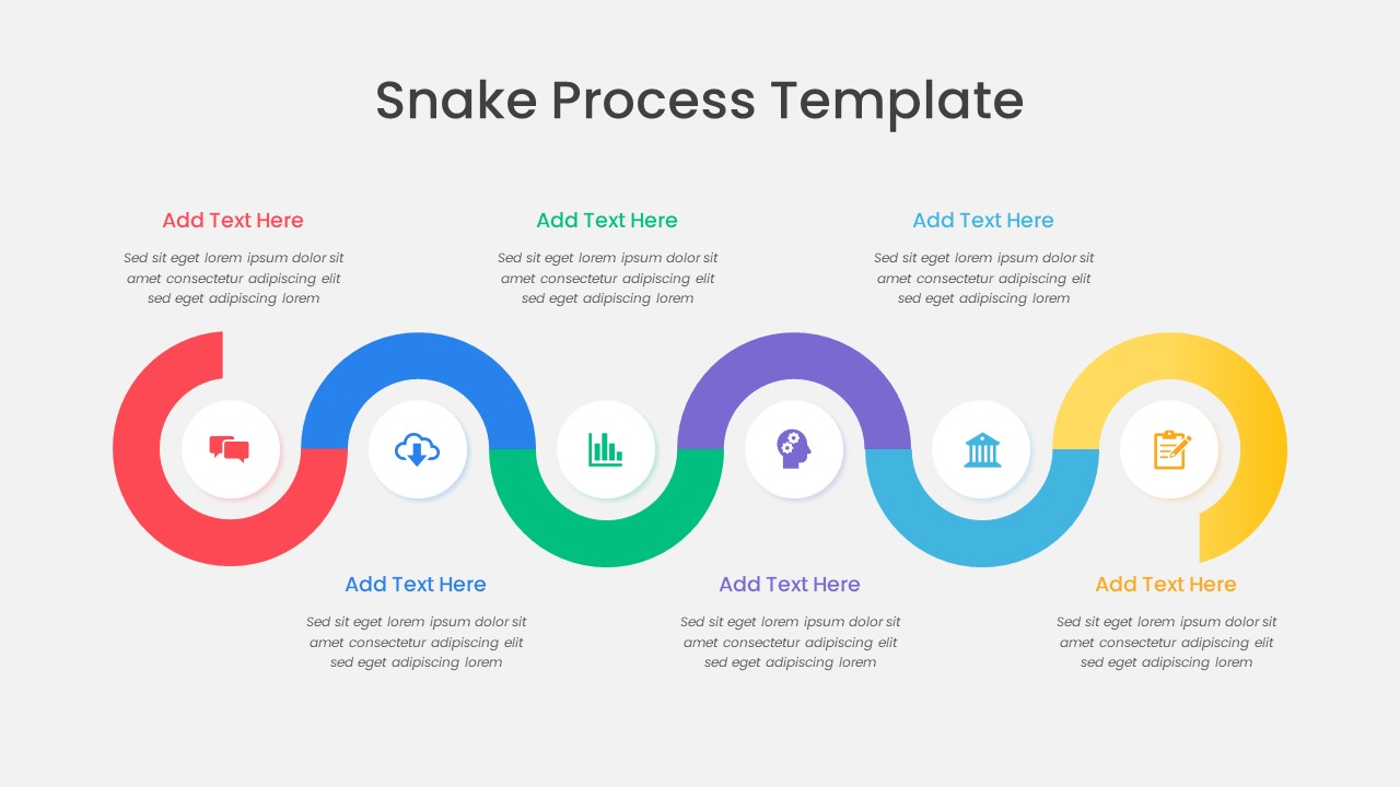Colorful Snake Process PowerPoint Template SlideBazaar