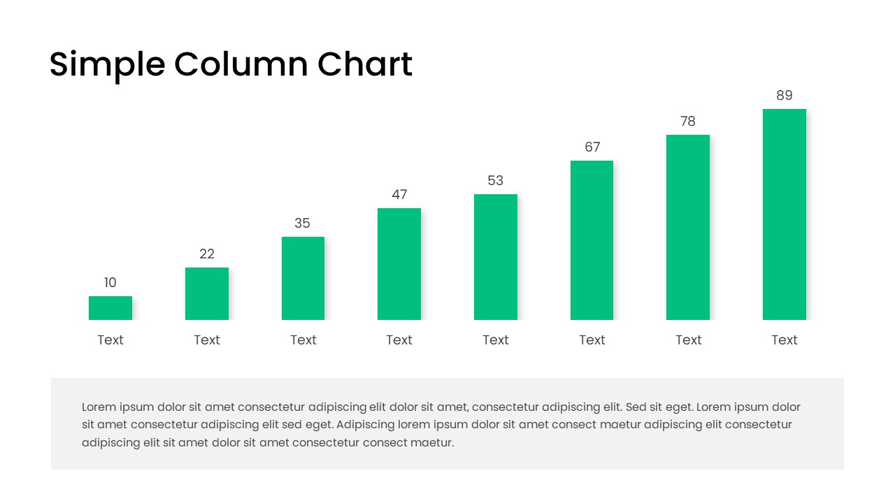 Free Simple Column Chart PowerPoint Template SlideBazaar