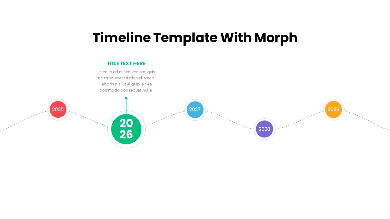 Timeline PowerPoint Template Morph Transition Animation