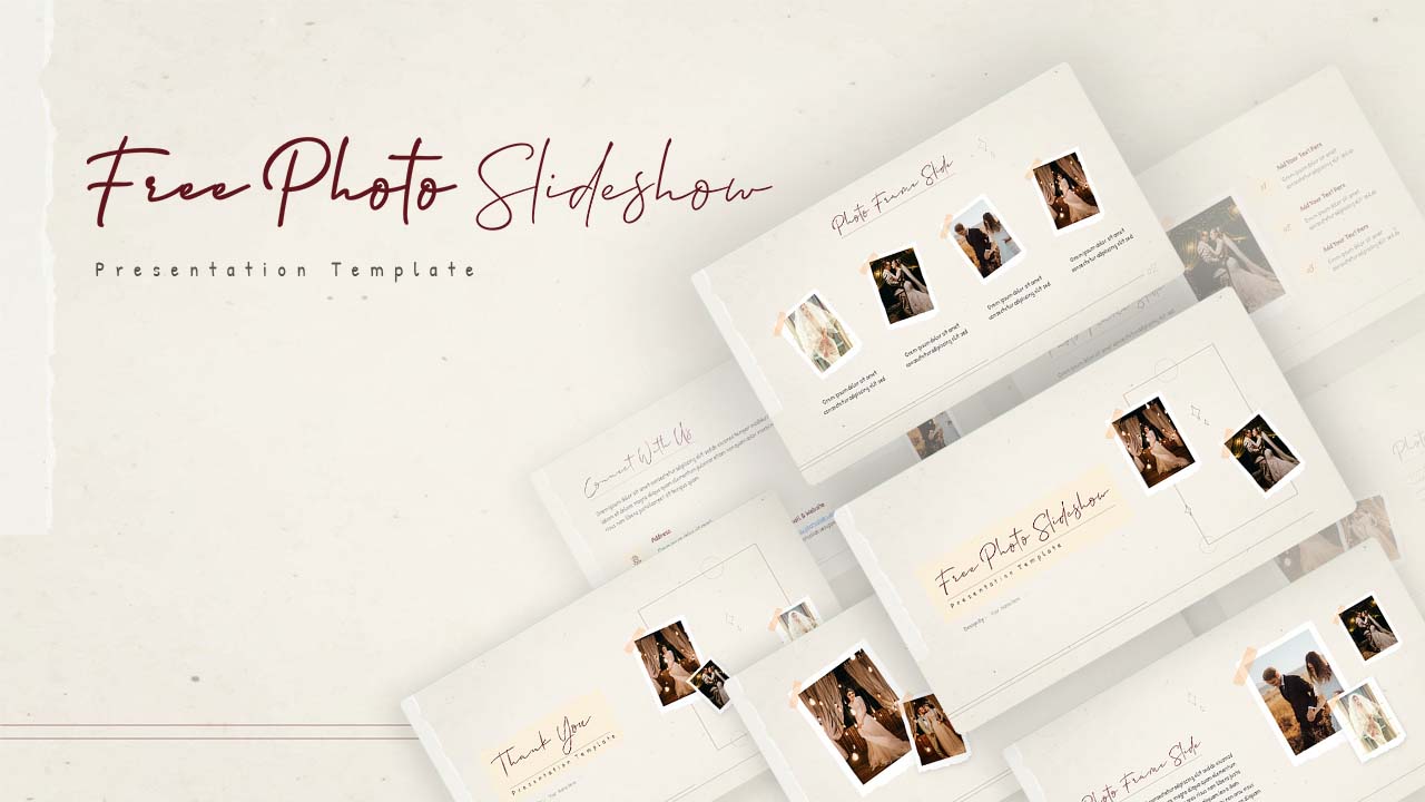 Free Photo Album Animated Slideshow PowerPoint Template SlideBazaar