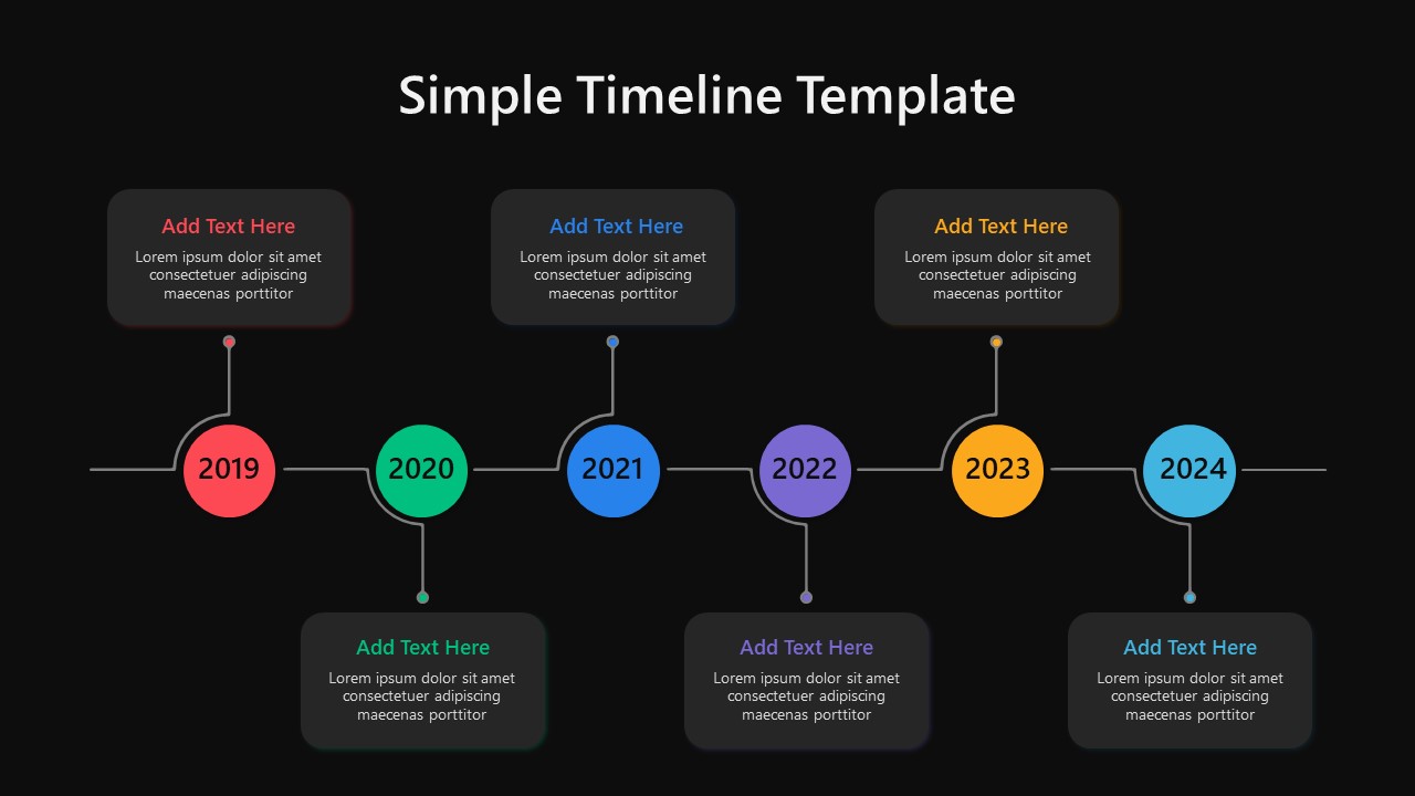 Simple Timeline PowerPoint Template SlideBazaar