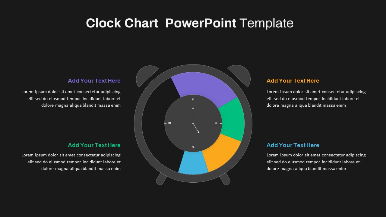Clock Chart Template PowerPoint SlideBazaar