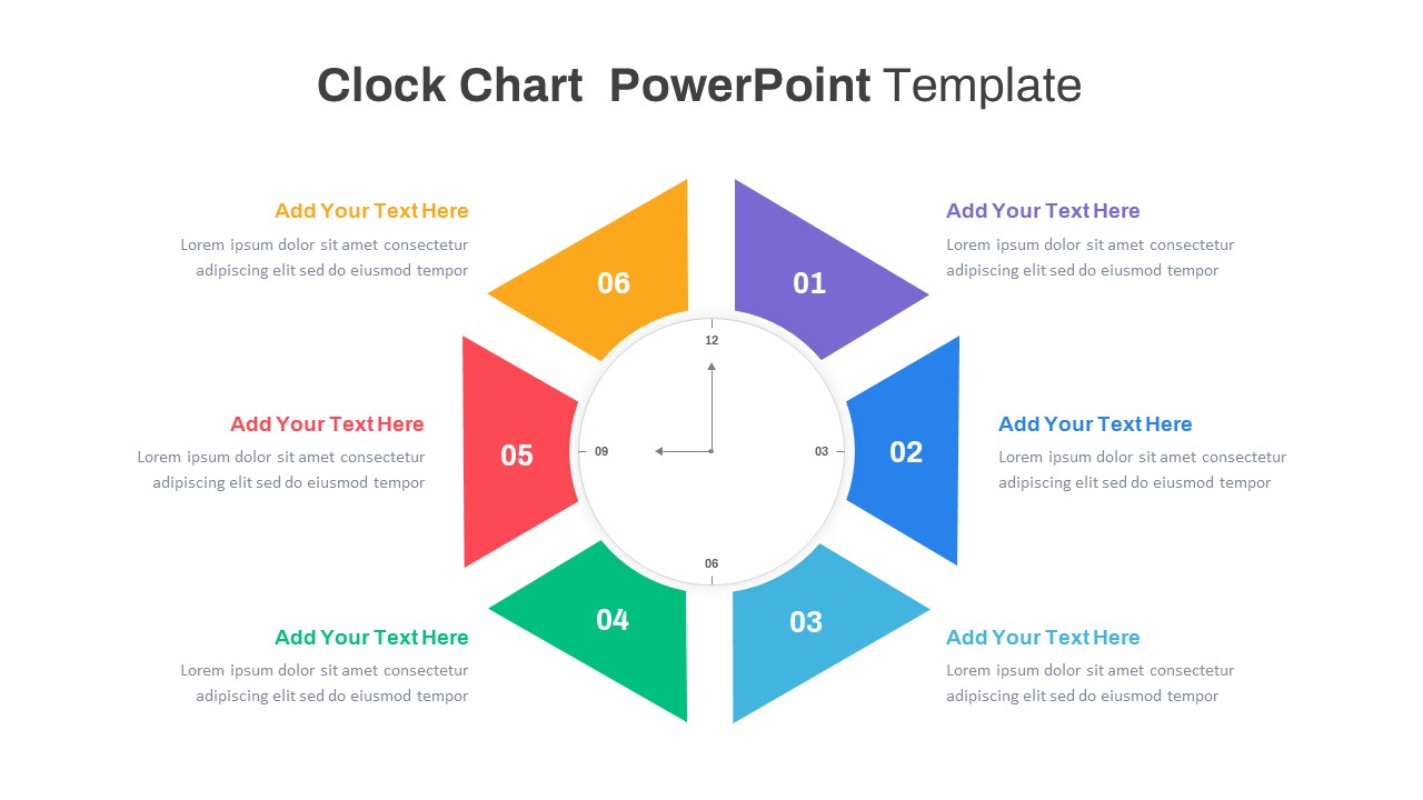 Clock Chart Template PowerPoint SlideBazaar