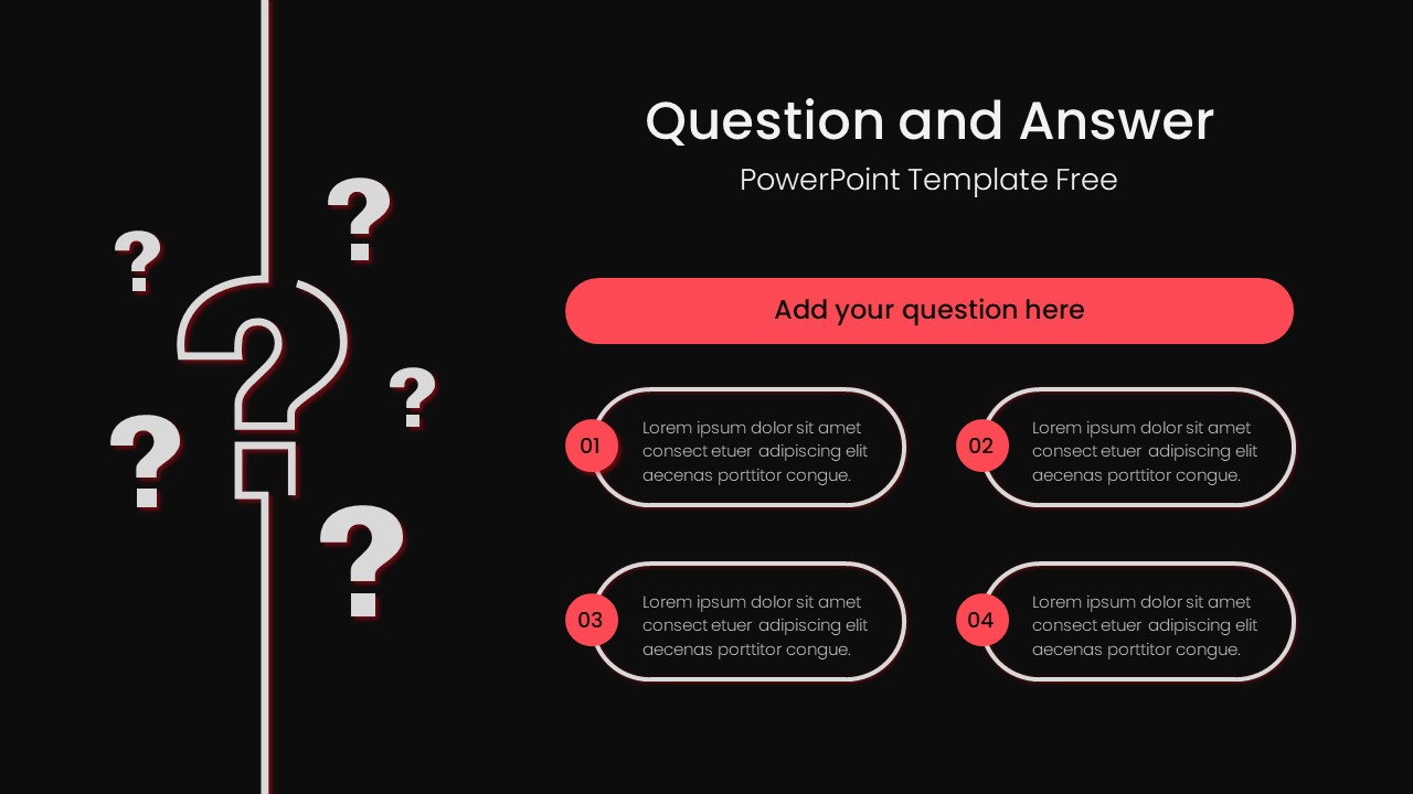 Questions Answers PowerPoint Template Free SlideBazaar