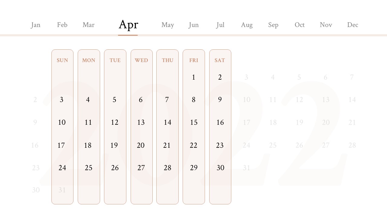 Free Interactive 2022 PowerPoint Calendar