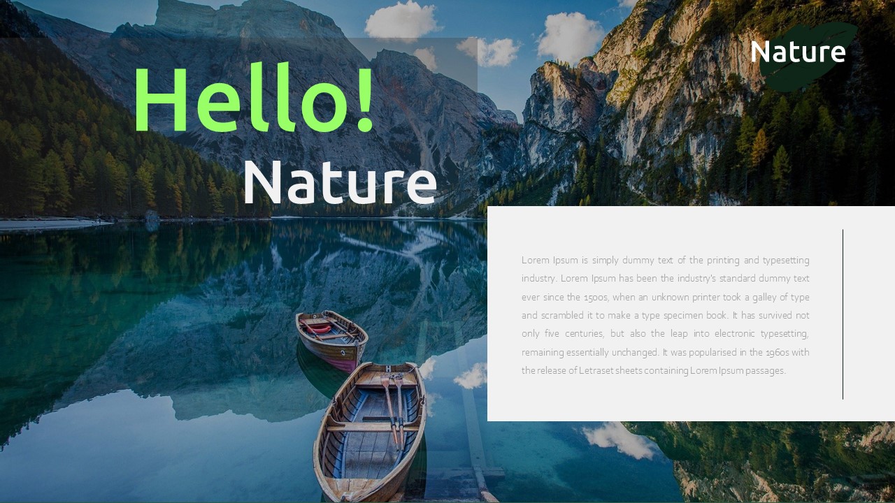 Free Nature PowerPoint Template and Google Slides