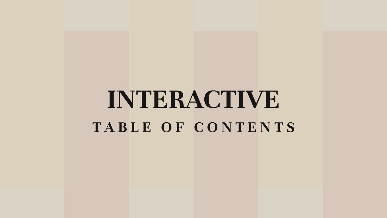 Free Interactive Table of Contents Template