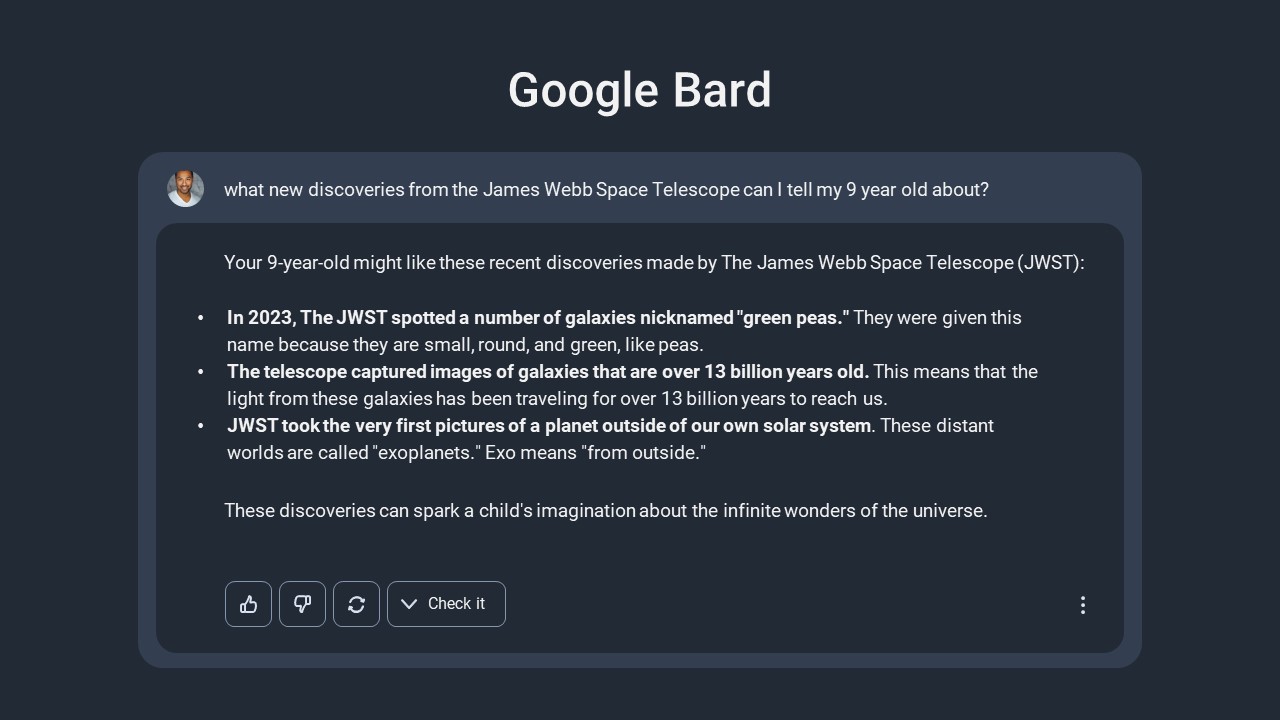 Free Google Bard Interface Template PowerPoint & Google Slides