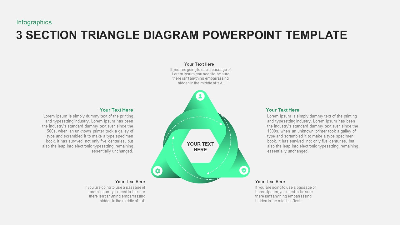 Free 3 Section Triangle Diagram Template