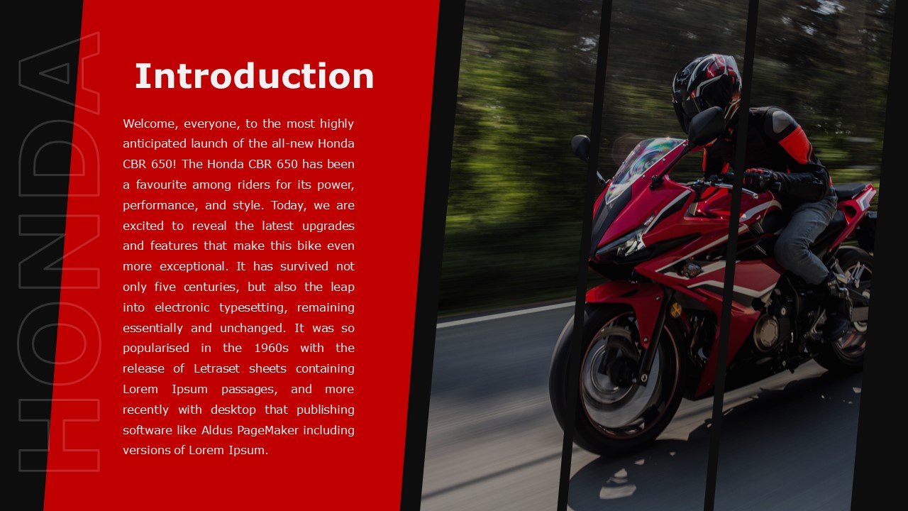 Free Bike Launch Event Presentation Template