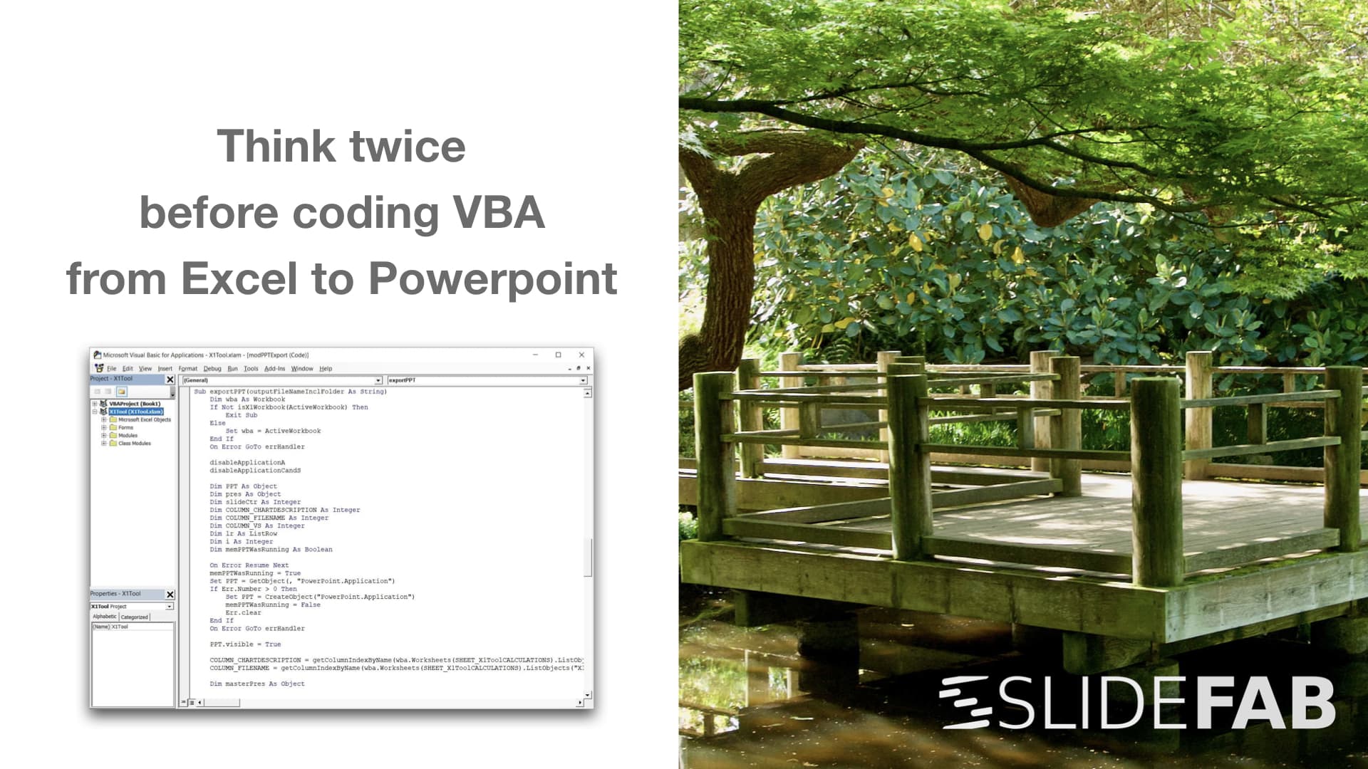 Think twice before coding VBA from Excel to Powerpoint SlideFab