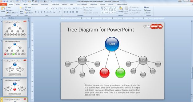Free Tree Diagram for PowerPoint