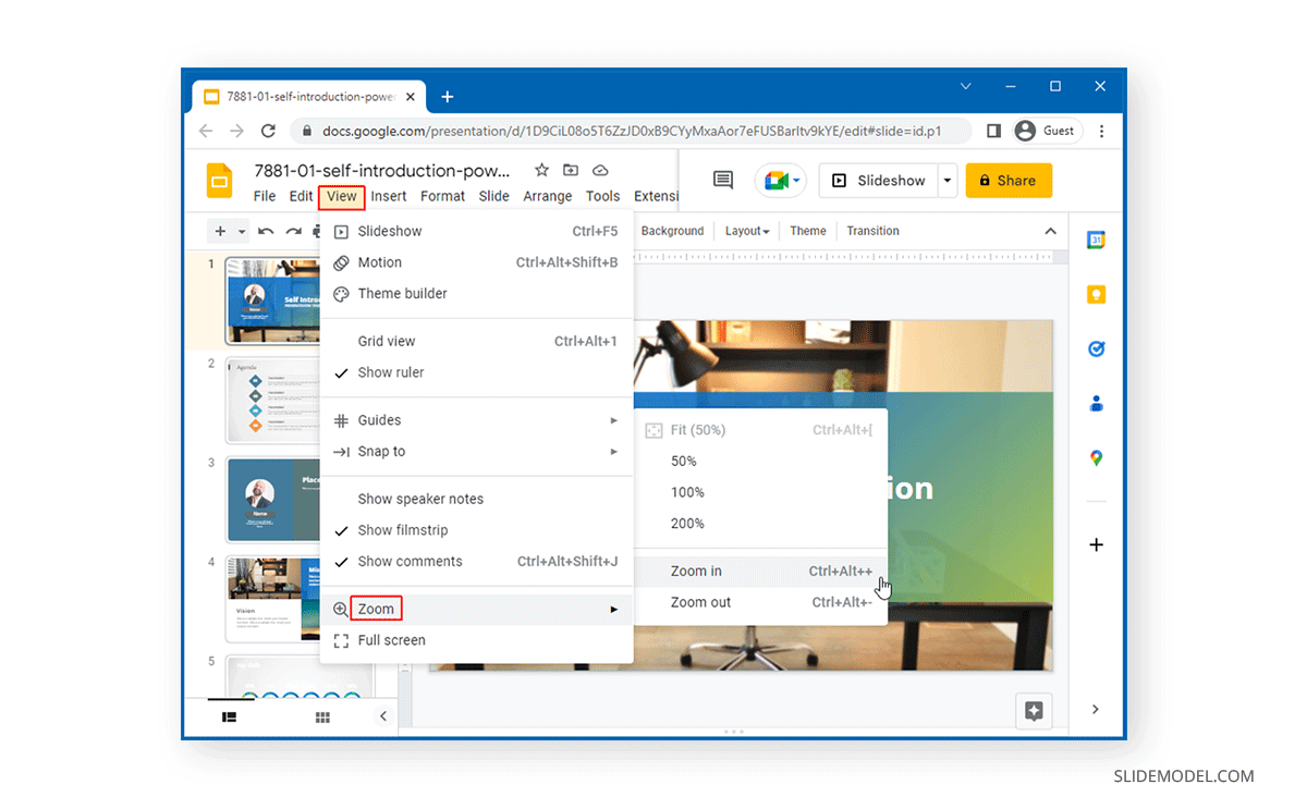 How to Zoom in on Google Slides Stepbystep Guide