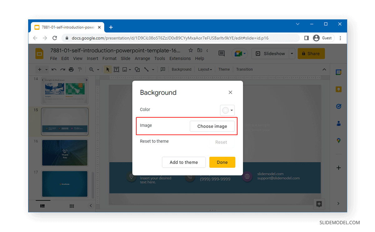 How to Change Background Images on Google Slides